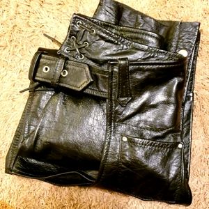 COPY - Genuine Black Leather Chaps  BARNEYS